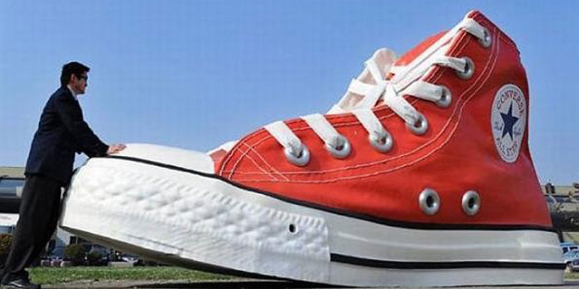 huge converse shoe for Cowan update