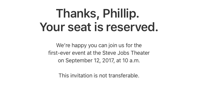Apple Event invitation