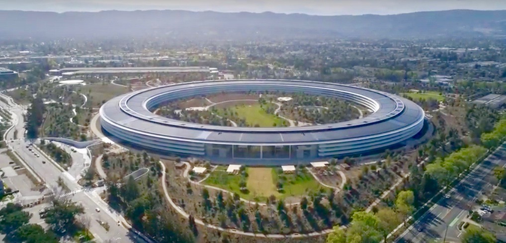 apple park february drone flyby