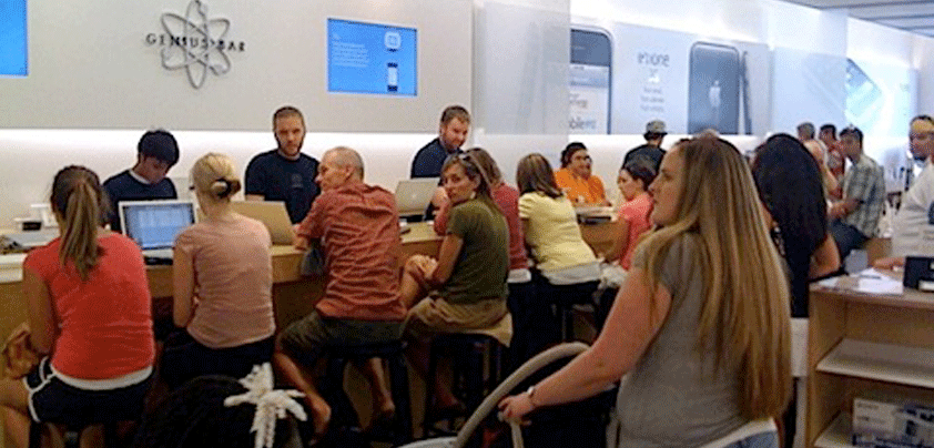 service slipping apple store