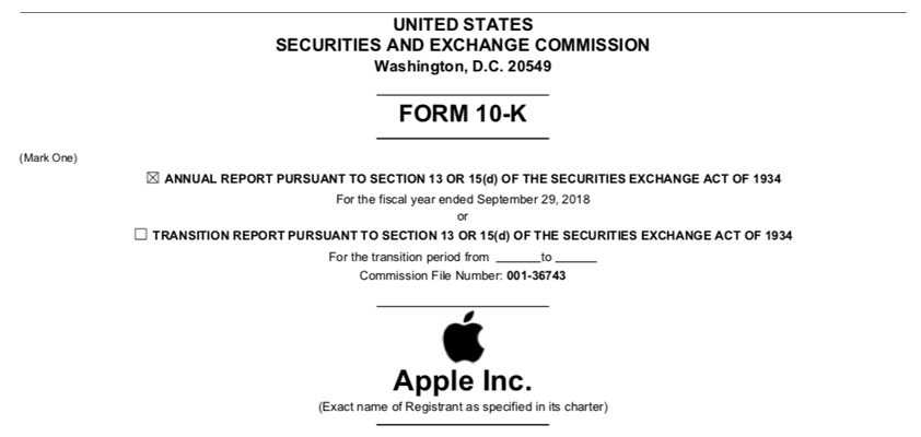 Form 10-K 2018