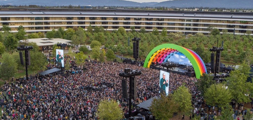 lady gaga rainbow apple park