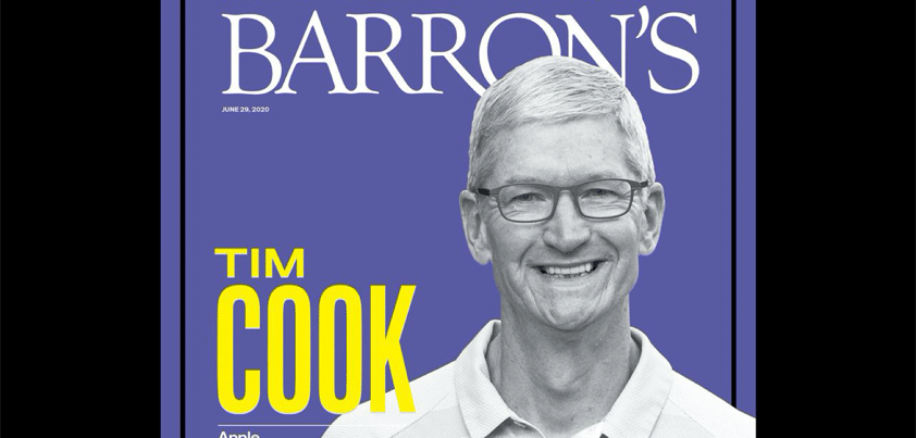 apple tim cook barrons top ceos