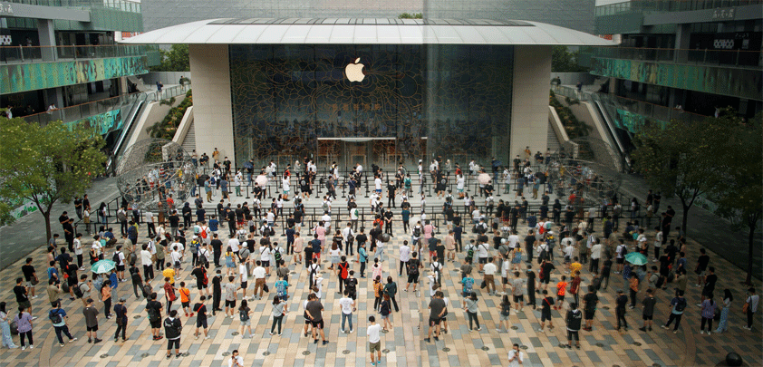 apple queue pandemic age