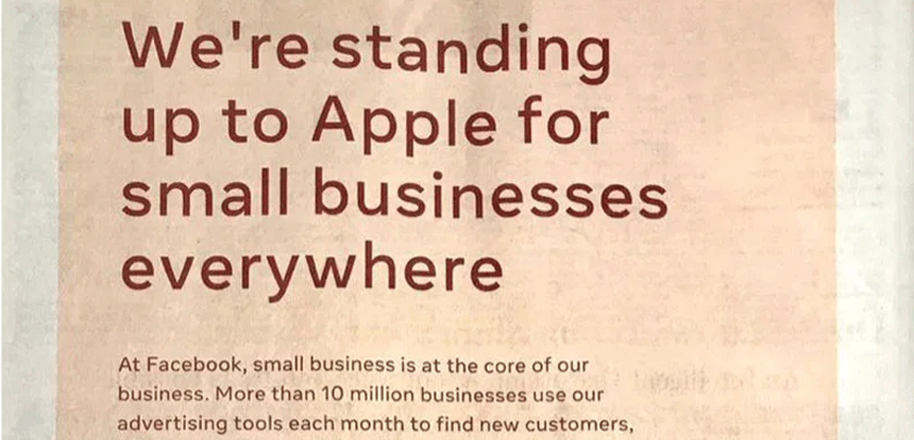 apple facebook small business