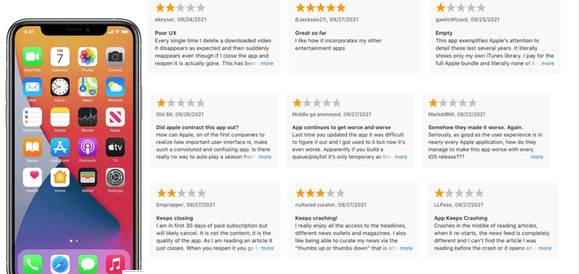 apple reviews app store