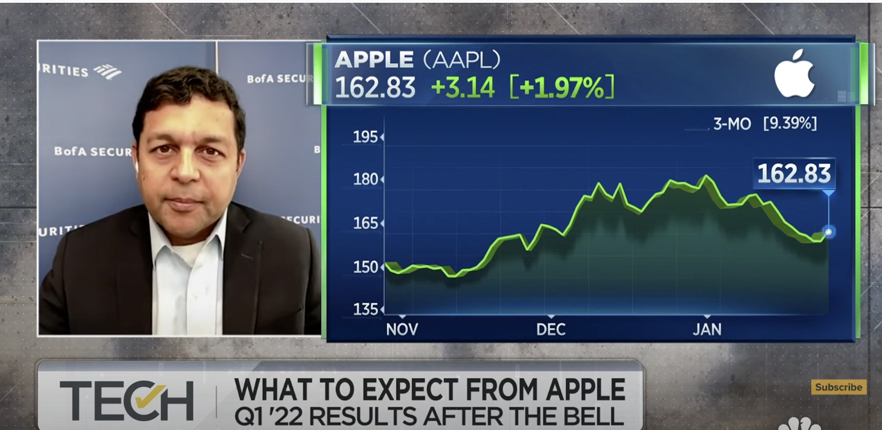 apple bofa mohan cnbc