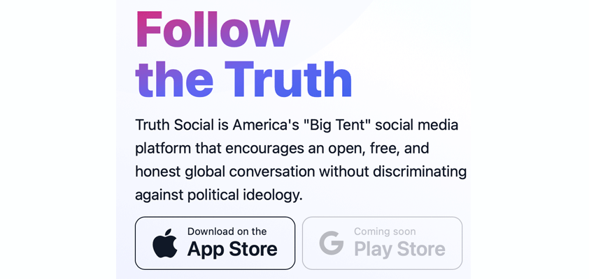 apple trump truth social