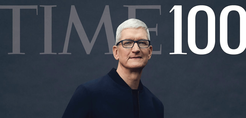 apple tim cook time 100 2022