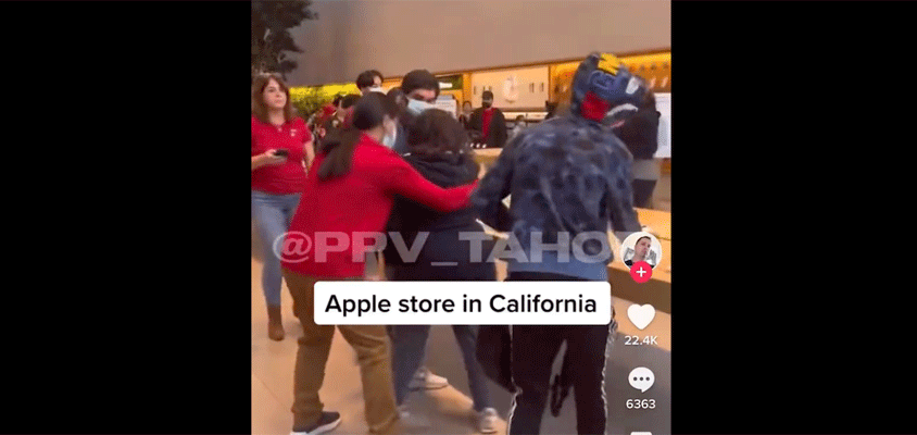 apple store smash grab video