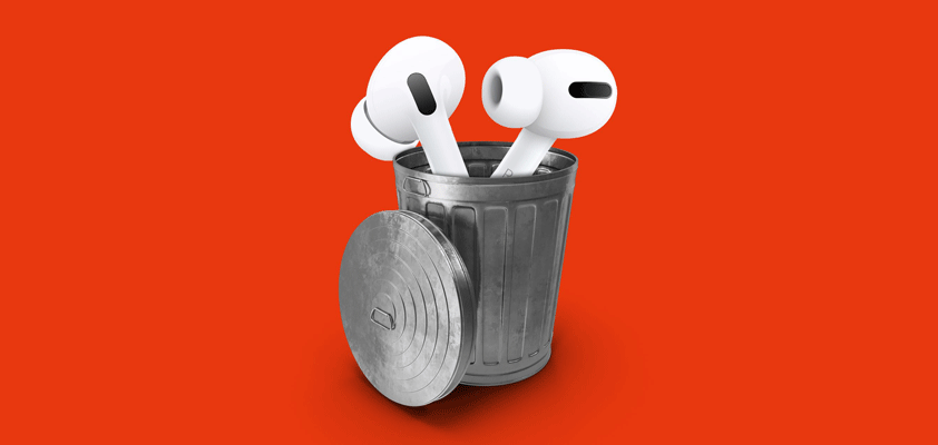 apple airpods trash can