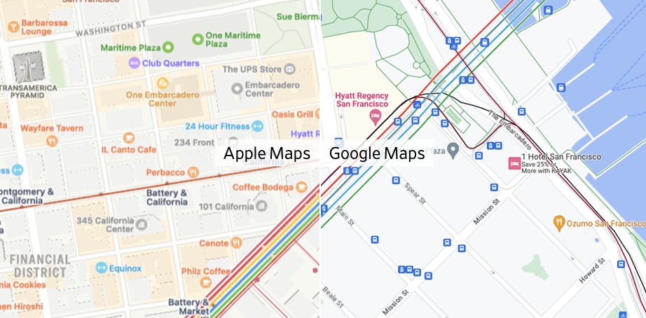 apple google maps