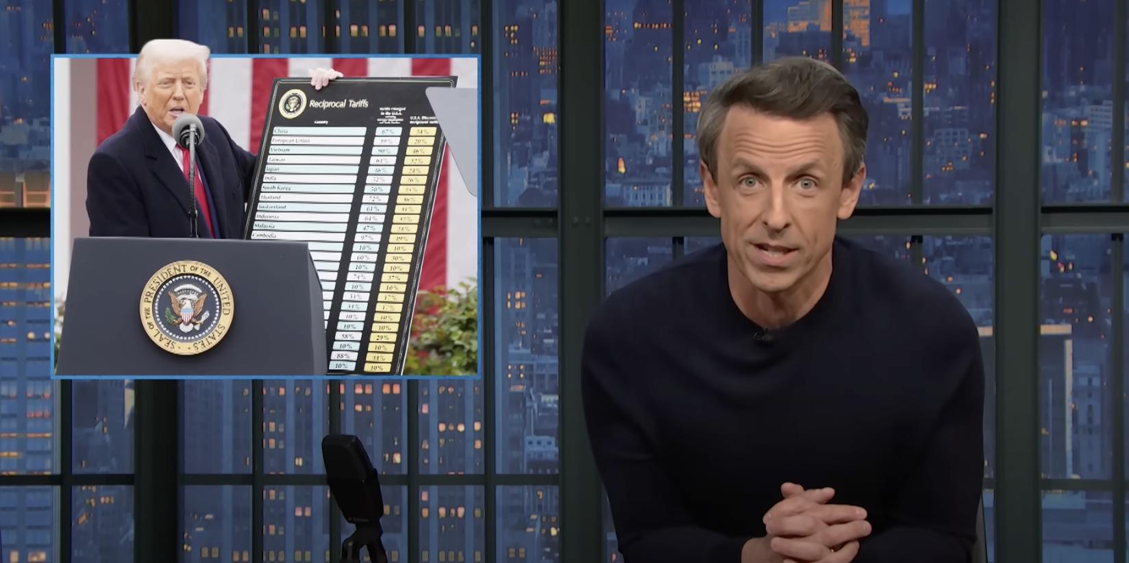 apple tariff pause comedians