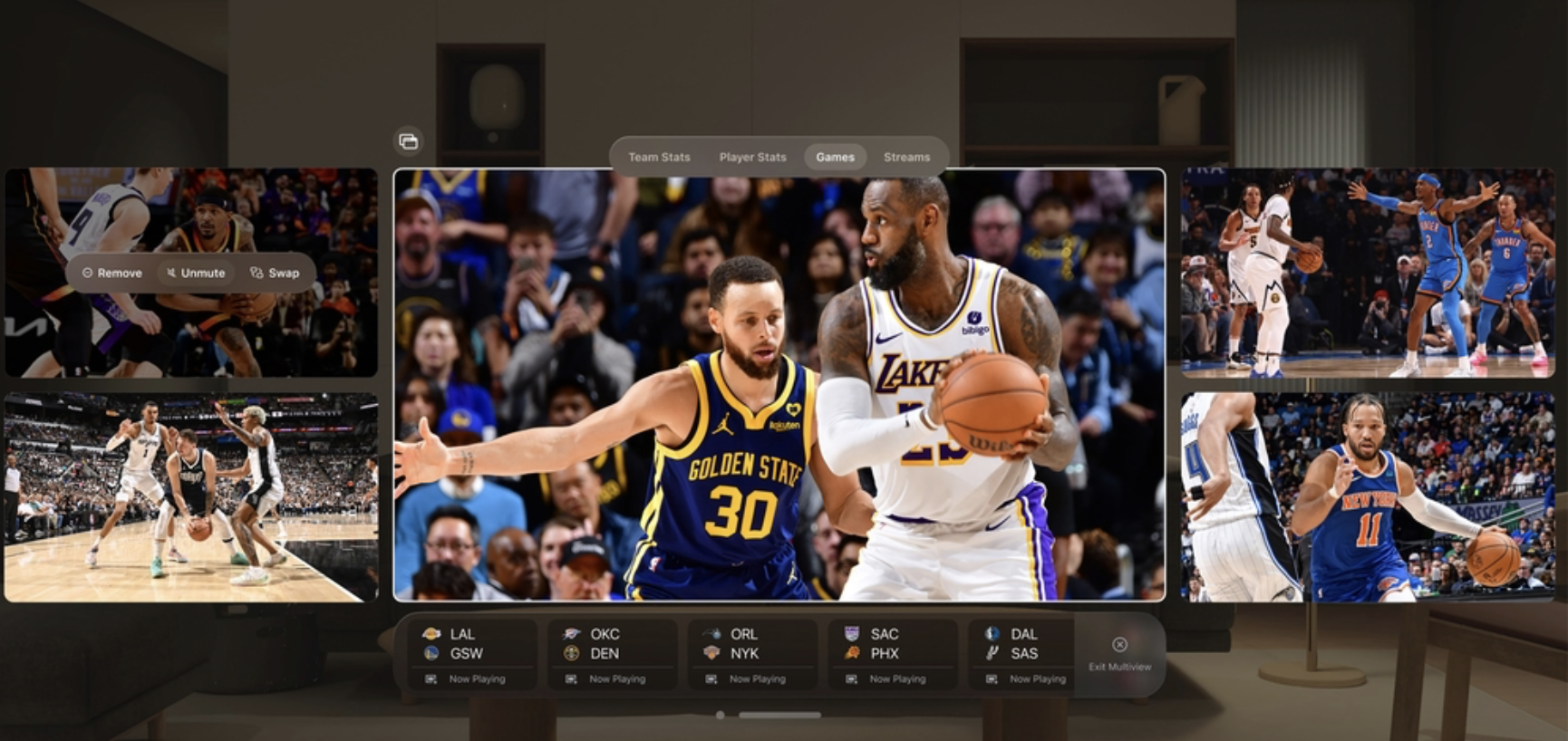 apple vision pro lakers