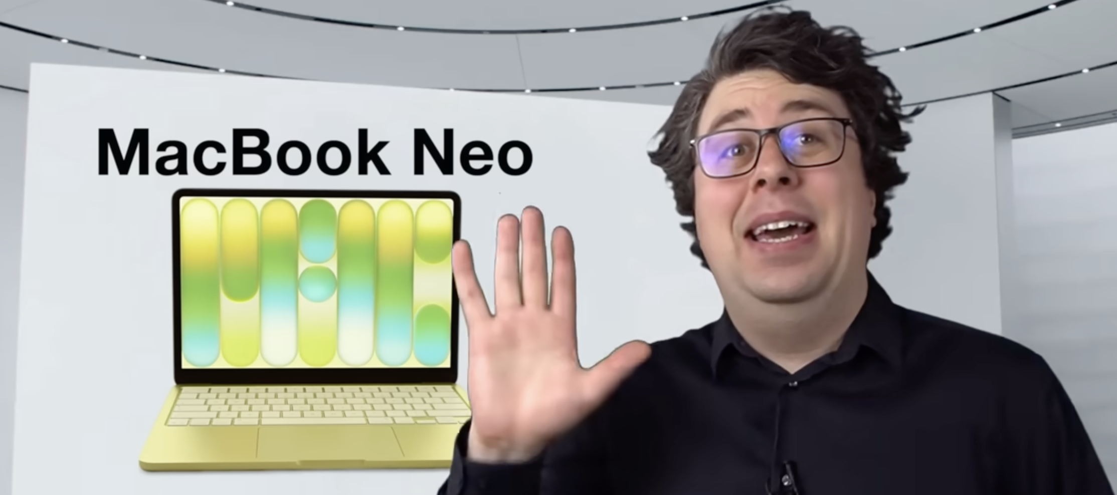 apple tucker laughs macbook neo