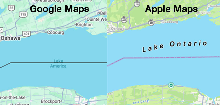 apple google lake ontario